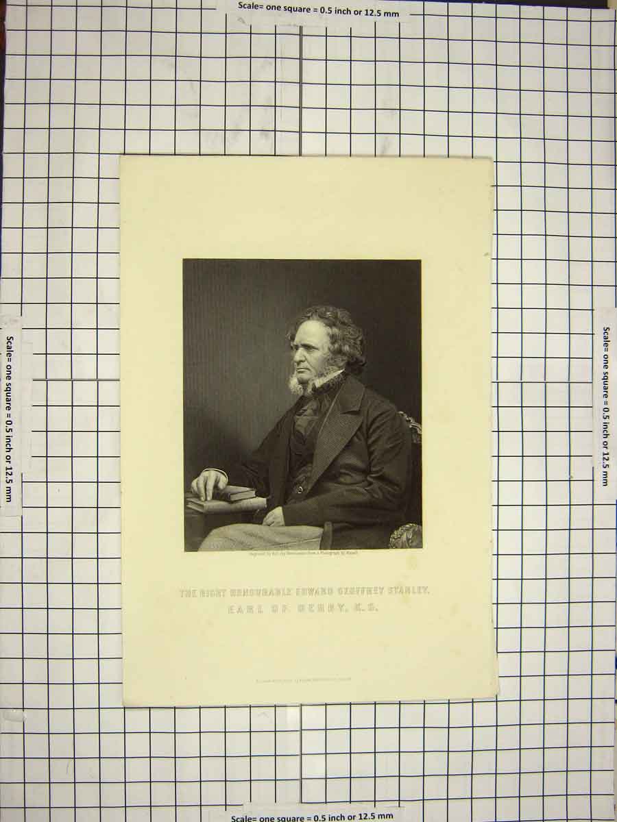 Old Antique Print C1790-C1900 Portrait Edward Geoffrey Stanley Earl Derby 18th