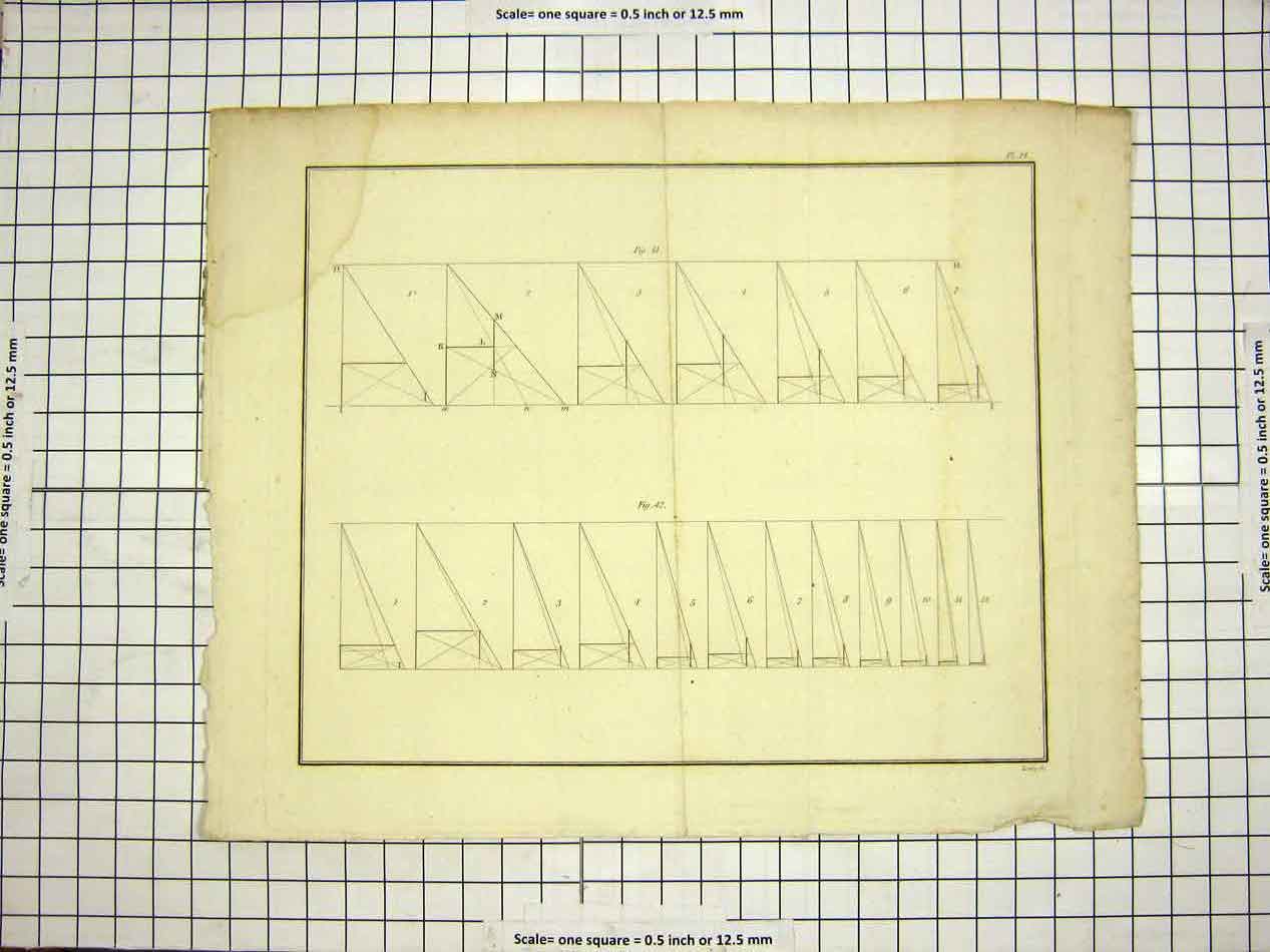 Old Antique Print C1800 Encyclopaedia Britannica Shapes Drawings Designs 19th