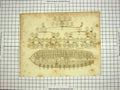 Original Old Antique Print C1800 Encyclopaedia Britannica Ship Deck Family Tree