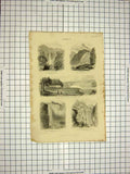 Old Antique Print C1800 Encyclopaedia Britannica Cataracts Niagara River 19th