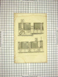 Old Antique Print C1800 Encyclopaedia Britannica Sulphuric Acid Chamber 19th