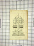 Original Old Antique Print C1800 Encyclopaedia Britannica Rope Laying Machine