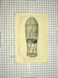 Old Antique Print C1800 Encyclopaedia Britannica Lighthouse Catadioptric 19th