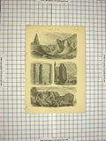 Antique Print Ref.586 C1800 Encyclopaedia Britannica Trap Rocks Skye Helena