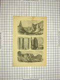 Antique Print Ref.585 C1800 Encyclopaedia Britannica Trap Rocks Skye Helena