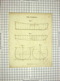 Antique Print Ref.584 C1800 Encyclopaedia Britannica Ship Building Diagrams
