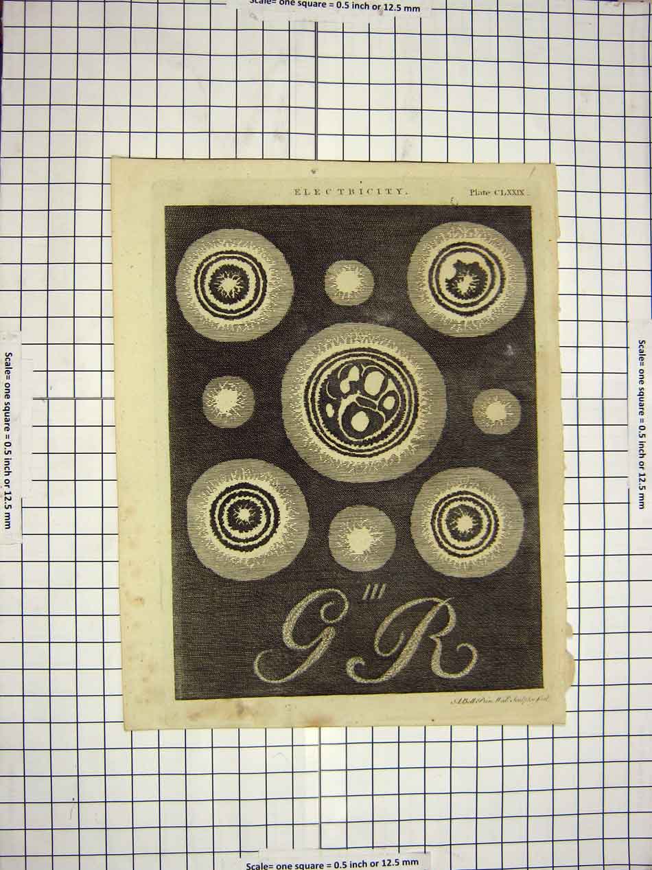 Original Old Antique Print C1800 Encyclopaedia Britannica Electricity Shapes