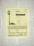 Original Old Antique Print C1800 Encyclopaedia Britannica Logarithms Diagrams