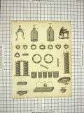 Original Old Antique Print C1800 Encyclopaedia Britannica Glavanism Instruments