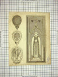 Old Antique Print C1800 Encyclopaedia Britannica Early English Engravings 19th