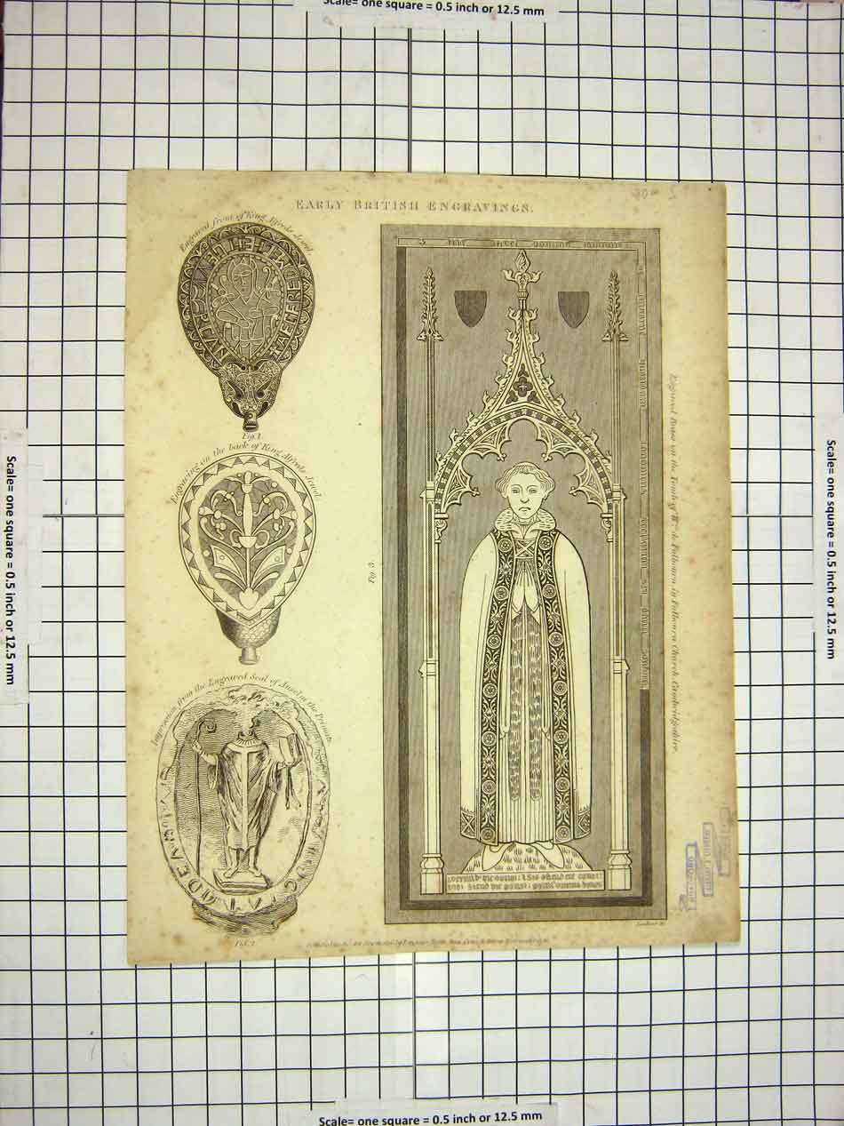 Old Antique Print C1800 Encyclopaedia Britannica Early English Engravings 19th
