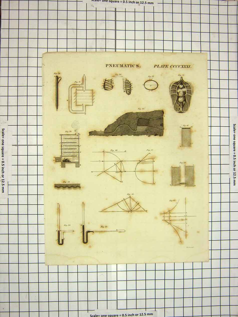 Original Old Antique Print C1800 Encyclopaedia Britannica Pneumatics Diagrams