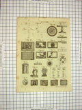 Antique Old Print Ref.580 C1800 Encyclopaedia Britannica Magnetism Diagrams