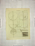 Old Antique Print C1800 Encyclopaedia Britannica Ship Building Diagrams 19th