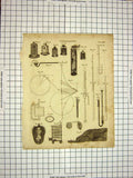 Antique Print Ref.577 C1800 Encyclopaedia Britannica Pneumatics Instruments