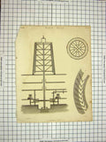 Original Old Antique Print C1800 Encyclopaedia Britannica Wind Mill Machinery