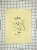 Original Old Antique Print C1800 Portrait Man Genius Translator Poetry Sandwich