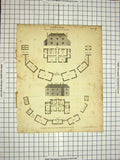Original Old Antique Print C1800 Encyclopaedia Britannica Agriculture Farm Plan