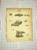 Original Old Antique Print Manufacture Canteens 1810 Encyclopaedia Britannica