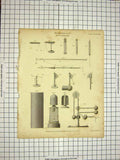 Old Antique Print 1810 Encyclopaedia Britannica Electricity Electrometer 19th