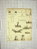 Original Old Antique Print C1800 Encyclopaedia Britannica Magnetism Diagrams