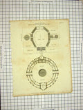 Original Old Antique Print C1800 Encyclopaedia Britannica Agriculture Farm Yard