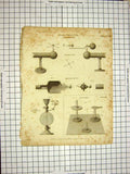 Old Antique Print C1800 Encyclopaedia Britannica Electricity Volta Pump 19th