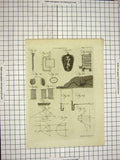 Original Old Antique Print C1800 Encyclopaedia Britannica Pneumatics Geometry