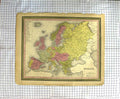 Original Old Antique Print Map Turkey Asia Minor Iceland Europe France