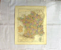 Original Old Antique Print Map Stanford France Corsica England Gulf Lions