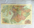 Original Old Antique Print Map C1790-C1900 Scotland Edinburgh Glasgow 18th