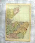 Old Antique Print Ref.627 Map C1790-C1900 Scotland Moray Firth Caithness