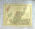 Old Antique Print Ref.626 Johnston Map C1790-C1900 Scotland Orkney Minch