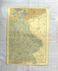 Original Old Antique Print Map C1790-C1900 Germant Munich Nuremberg 18th