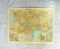 Original Old Antique Print Ref.625 Bartholomew Map C1790-C1900 France Corsica