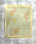 Original Old Antique Print Ref.624 Map C1790-C1900 Scotland Orkney Shetland