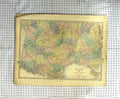 Original Old Antique Print Walker Map C1790-C1900 France Pyrenees Alpes 18th