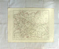 Original Old Antique Print Map C1790-C1900 Europe Adriatic enbourg 18th Century