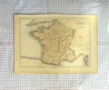 Original Old Antique Print Bartholomew Map C1790-C1900 France Corsica 18th