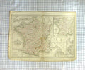 Original Old Antique Print Map C1790-C1900 France Departments Corsica 18th