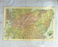 Original Old Antique Print Map C1900 Scotland Dundee Inverness Moray Firth 20th