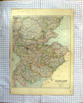 Old Antique Print Ref.621 Map C1790-C1900 Scotland Edinburgh Firth Forth