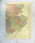 Original Old Antique Print Map C1790-C1900 Scotland Edinburgh Firth Forth 18th