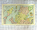 Original Old Antique Print Map C1790-C1900 Scotland Aberdeen Minch Orkney 18th