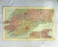 Original Old Antique Print Map C1855 Southern Ireland Plan Dublin Cork 19th
