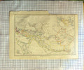 Original Old Antique Print Weller Map 1873 Alexander Battle Magnesia Victorian