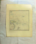 Original Old Antique Print Map C1790-C1900 Australia New Guinea Zealand 18th