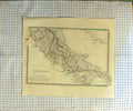 Original Old Antique Print Walker Map 1830 Ancient Italy Hadriatic Sea 19th