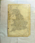Original Old Antique Print Lowry Map C1790-C1900 England Wales Isle Man 18th