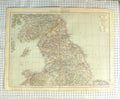 Original Old Antique Print Map C1790-C1900 England Wales Isle Man Solway 18th